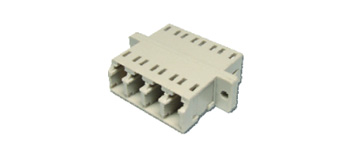 LC MM Quad Adapter Asymmetric, with flange