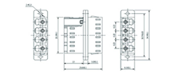 LCA SM Quad Adapt er (Asymmetric) with flange