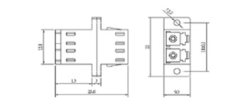 LCA SMDX Adapter Asymmetric, with flange