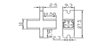 MTRJ Black Adapter